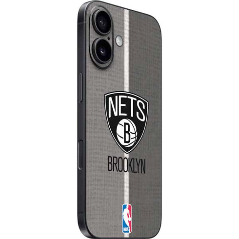NBA Brooklyn Nets Canvas iPhone 16 Plus Skin